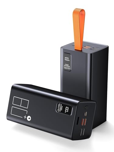 Power Bank 8000 mAh, bateria externa para telemóvel PD 30 W e QC 4.0, carregamento rápido, USB C 5 saídas e 2 entradas com ecrã LED, carregador portátil para iPhone, campismo, exterior