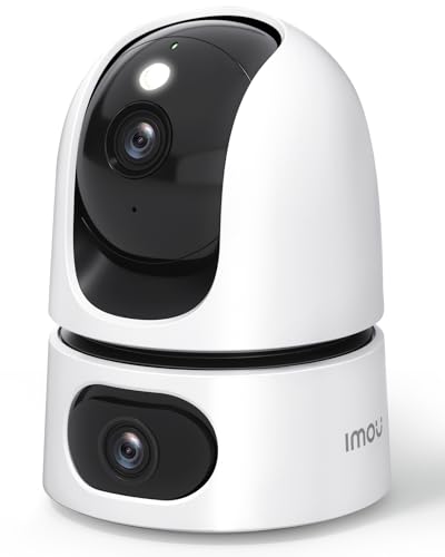 Imou 6 MP (2 K + 2 K) Câmara IP Wi-Fi com lente dupla, câmara de vigilância Wi-Fi interior com visão noturna, detecção de humano / som normal, rastreamento automático, áudio bi-direcional, modo