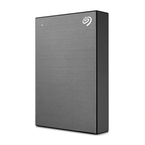 Seagate One Touch 2TB, com proteção de senha, disco rígido externo portátil, PC, portátil e Mac, USB 3.0, Space Gray, incl. Rescue Services (STKY2000404)