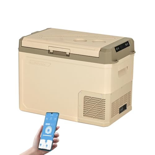 Alpicool GE40 40L Geladeira portátil elétrica frigorífico de carro 12 V 24 V mini frigorífico CA 220 V para casa, campismo, viagens, carro, 20 ºC a 20 °C
