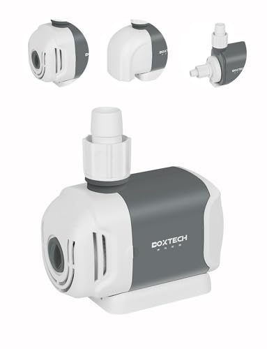 Boxtech Bomba de aquário 3 em 1 com motor de cobre de 25 dB ultrasilencioso 25 W 1500 L/H, 3 modos de fundo lateral de terra, cerâmica anticorrosiva para lagoas fontes e lagoas de peixes