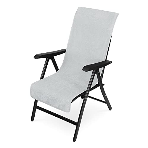 JEMIDI Toalha para cadeira de jardim - capa de algodão lavável para cadeiras de exterior rede espreguiçadeira dobrável de praia piscina terraço - 130 x 60 cm