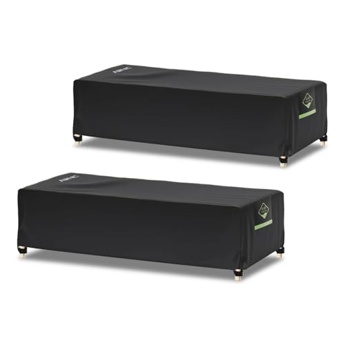 Awnic 2 peças de capa impermeável para espreguiçadeira de jardim, capa protetora para espreguiçadeira de inverno, 190 x 65 x 30 cm