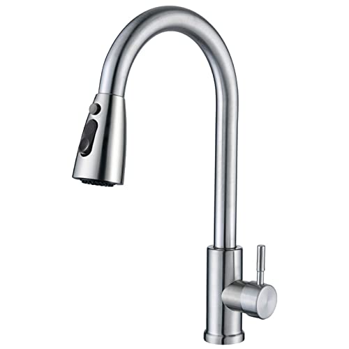 Cieex Torneira cozinha removível torneira cozinha lava-louça com 3 modos de água torneira de cozinha giratória a 360° conjunto completo torneira cozinha cozinha cozinha fácil instalação aço inoxidável