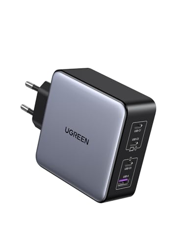 UGREEN Nexode X 160 W Carregador USB C GaNInfinity, adaptador de alimentação PD 3.1 PPS com 4 portas, compatível com MacBook Pro Air M3 M2 M1 iPhone 16 Plus, 15, 14, 13, 12, Galaxy S2. 5 X-Alto Pixel,