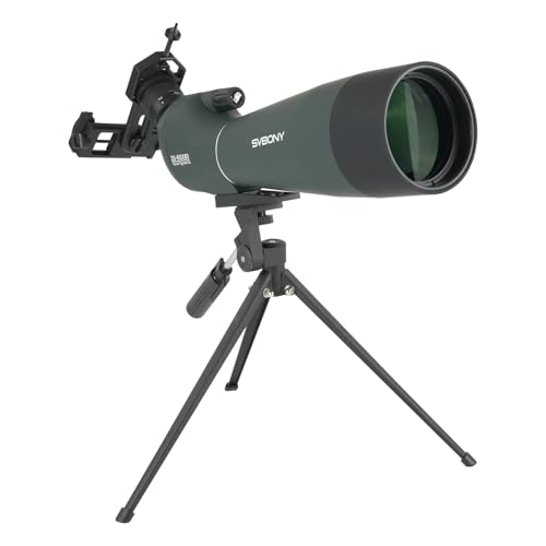 Svbony SV28 Telescópio terrestre 20-60 x 80 mm IP65 impermeável Bak4 Prism telescópio terrestre potente tripé e adaptador de smartphone para observação de pássaros