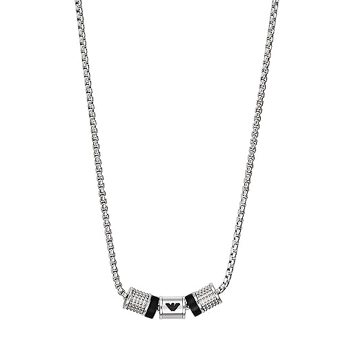 EMPORIO ARMANI Collar colgante para hombre en acero inoxidable con cierre de langosta