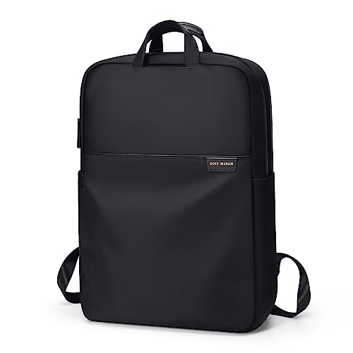 GOLF SUPAGS Mochila de viagem, mochila de mulher, mochila escolar universidades para computador portátil de até 13,3 polegadas, mochila preta para estudos, trabalho, casual, avião