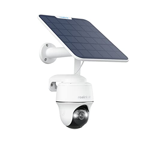 Reolink 4K 8MP Câmara sem fios de exteriores com bateria, 3G/4G LTE, 360° PTZ, visão noturna colorida, detecção inteligente, áudio bi-direcional, fácil instalação, Go PT Ultra painel solar 32 GB SD