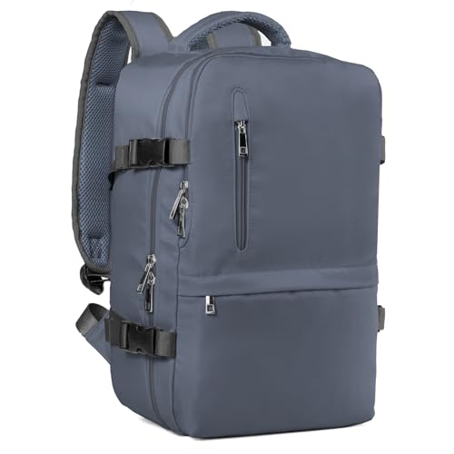 Hayayu Mochila viagem cabine avion 40 x 20 x 25, mochila de cabine para Ryanair 40 x 20 x 25 malas de viagem cabine mochilas 40 x 20 x 25 mochila de viagem cabine 20 L com orifício de carga e bolso