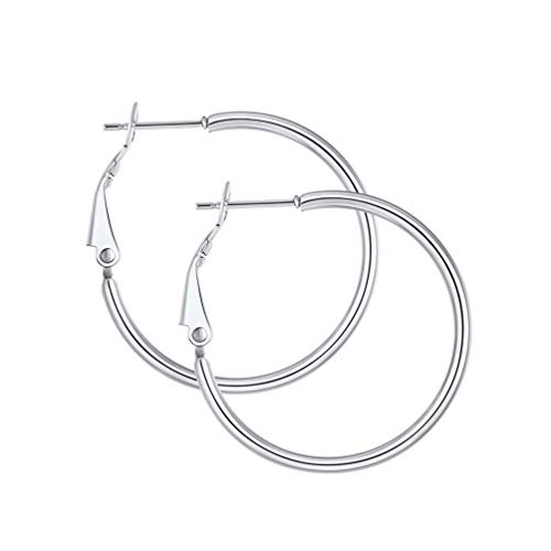 PROSTEEL Pendientes de Aro Acero Inoxidable 1Par/3Pares Conjunto Hipoalergenicos Minimalistas Básico Joyas de Mujer Chica Diámetro 30/40/50/70/100mm