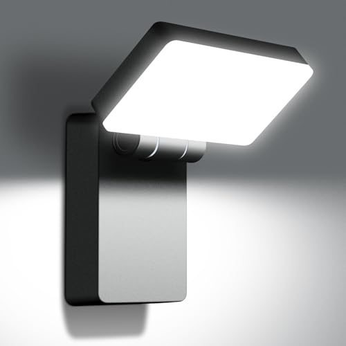 ledmo 60 W LED Aplique de parede exterior interior 180 ° dobra 360 ° rotação apliques de exterior branco frio 6000 K moderno candeeiros de parede 5000 lúmen preto holofote de exterior impermeável IP65