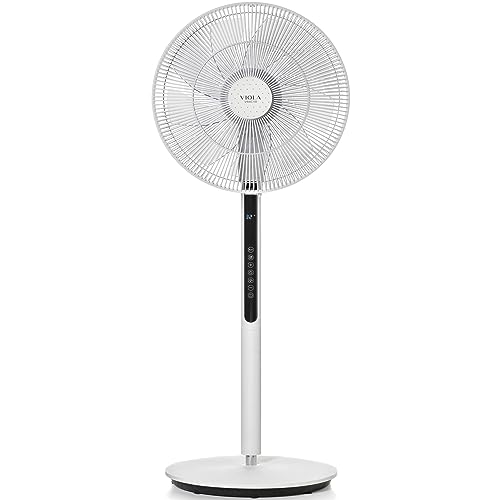 VIOLA Ventoinha de pé silenciosa com comando e temporizador, potente, 32 velocidades, baixo consumo, oscilação de 320°