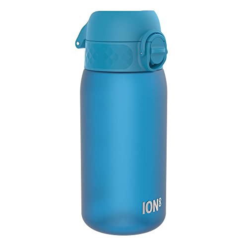 ION8 Botella de Agua para Niños, 350ml, a Prueba de Fugas, Fácil de Abrir, Cerradura Segura, Apta para Lavavajillas, Sin BPA, Asa de Transporte, Fácil de Limpiar, Neutro en Carbono