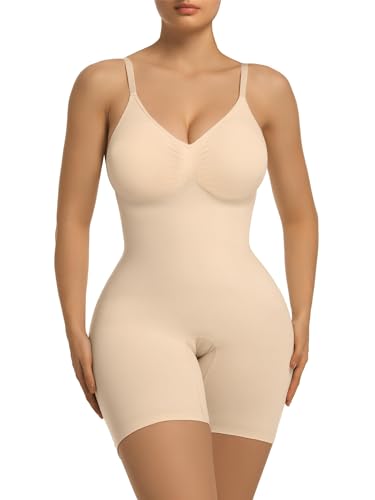 SAHPERX Body Redutor mulher invisível Shapewear emagrecimento e calças controlo de abdômen body shaper com almofadas removíveis