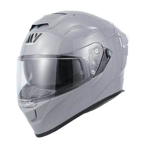 MY Casco Moto Integral 936, Homologado ECE 22.06, con Doble Visera, Negro