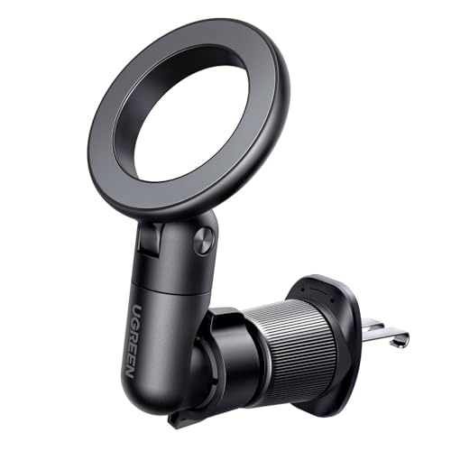 UGREEN Suporte móvel para carro com MagSafe rotação de 360°, super estável com 20 ímãs N52, para grade de ventilação horizontal compatível com iPhone/Samsung