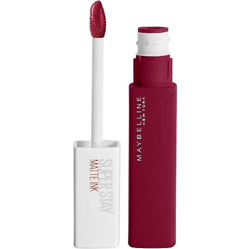 Maybelline New York, SuperStay Matte Ink, batom mate de longa duração, tom 115 - Founder, bordô