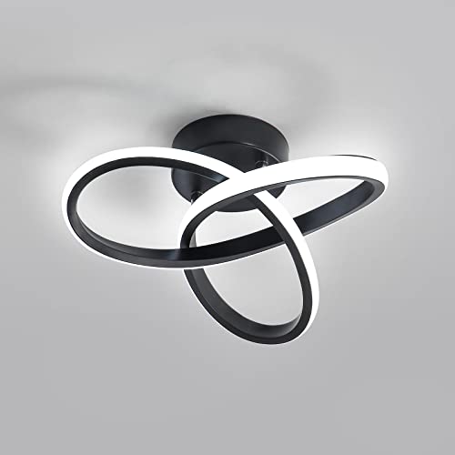 Goeco Candeeiro LED de teto moderno, plano LED teto 20 W 2200 LM para quarto sala de jantar cozinha corredores sala de estar, diâmetro 25 cm, regulável 3000 K / 4500 K / 6500 K