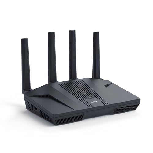Roteador WiFi 6 GL.iNet GL-MT6000 (Flint 2) | Roteador WiFi para jogos, 2 portas multigigabit de 2,5 G + 4 portas Ethernet de 1 G| Conectividade maciça de dispositivos, OpenVpn rápido e WireGuard