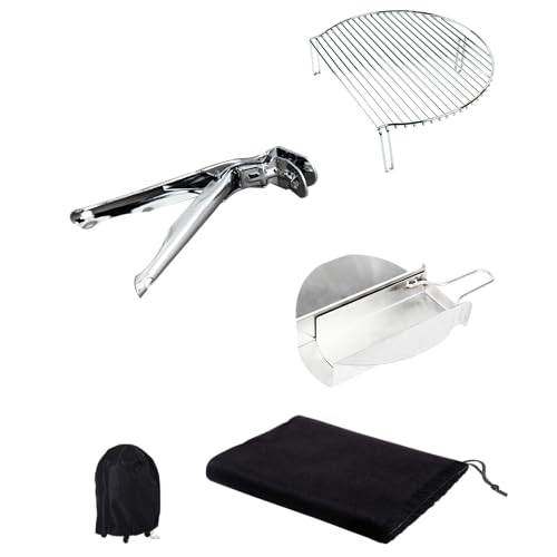 Cecotec Conjunto de utensílios para churrasco de aço inoxidável DragonPack 4600 M. Conjunto completo com pinças de aderência firme, coletor de cinzas e expansor de grelha para cozinha ideal
