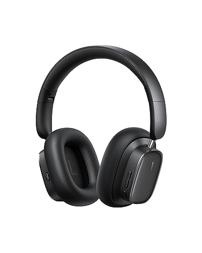 Baseus Auriculares com cancelamento de ruído ativo com bateria de 100 horas, som LHDC Hi-Res, reduz o ruído em até 50%, som espacial, microfones ENC, 0,038 s de baixa latência