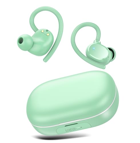 Auriculares Bluetooth desportivos, 128 horas, sem fios, Bluetooth 5.3, HiFi estéreo, baixos profundos, auriculares sem fios ENC, microfone com cancelamento de ruído, IP7 resistentes à água com