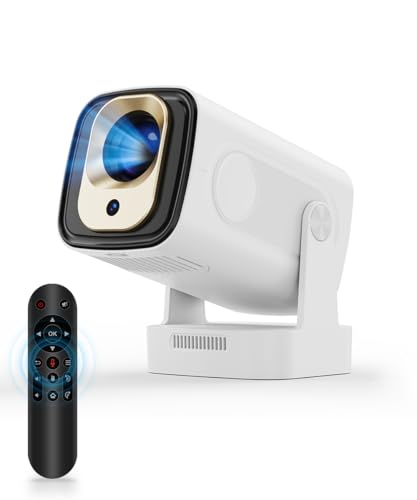 Magcubic HY310 Projetor, mini portátil projetor 4K supote com WiFi e Bluetooth, foco automático e rotação de 180°, aplicativo integrado projetores de vídeo doméstico Android projetor, remoto por voz