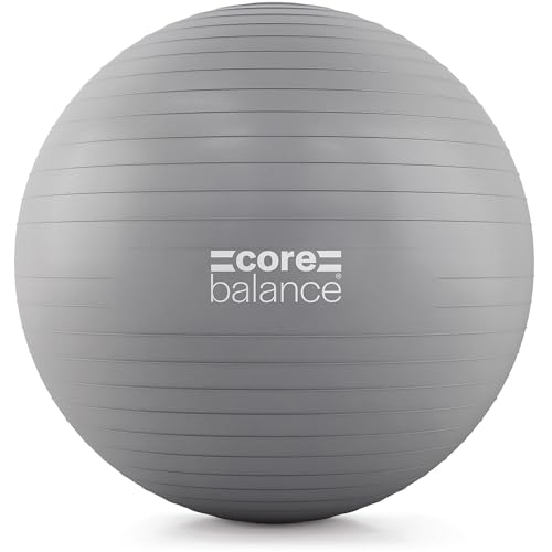 CORE BALANCE Bola de pilates, para fitness, ioga, mulheres grávidas e para exercícios ginástica, muito resistente, tamanho 55 cm, 65 cm, 75, cm, 85 cm, bomba incluída