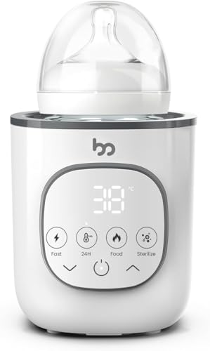 Aquecedor de biberões, aquecedor rápido de leite para bebés para leite materno e fórmula com 24 horas e função de descongelação, aquecedores de biberões para todos os tipos de biberões.