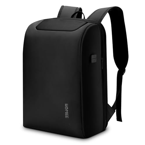 HOMIEE Mochila anti-roubo para portátil expansível mochila de viagem de negócios impermeável mochila de trabalho mochila para laptop 15,6 polegadas mala de viagem com carregamento USB, Preto, L