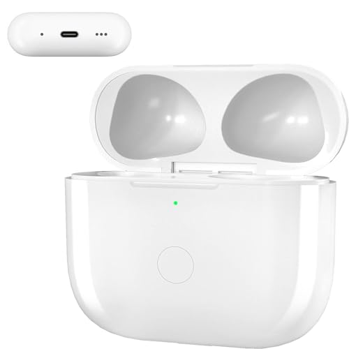 USB-C Capa de carregamento sem fios compatível com Air Pod 3rd, substituição original Type-C Wireless Charging Case com botão de sincronização Bluetooth