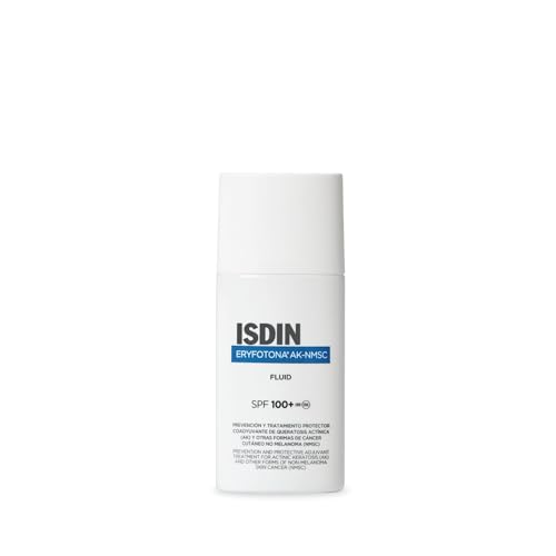 ISDIN Eryfotona AK-NMSC Creme SPF 100 +, protetor solar para a prevenção e tratamento protetor adjuvante da queratina atínica (AK) e outras formas de cancro utâneo sem melanoma (NMSC), 50 ml