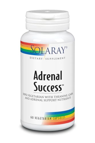 SOLARAY Adrenal Success | Adaptógenos herbários Gaba & L-theanine para um suporte saudável ao stresse | adequado para veganos, 60 vegcaps, um tamanho.