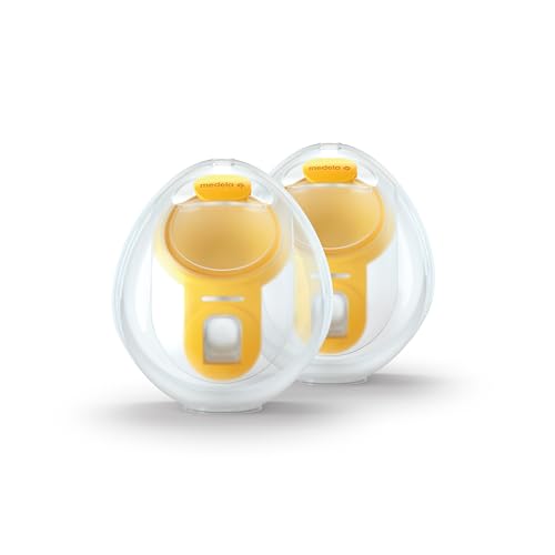 Medela Copos de recolha de leite Hands-Free, compatíveis com extratores de leite elétricos Freestyle Flex e Swing Maxi, conjunto de 2 copas, branco