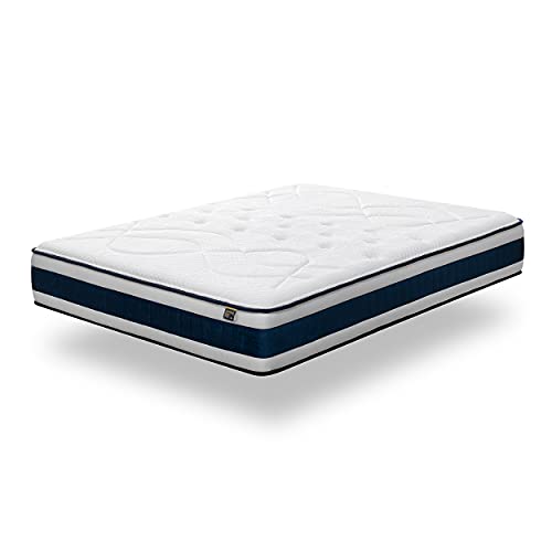 KUO Dream Memory Cell Plus Colchão ViscoGel Titanium com reforço lombar, espessura de 30 cm, 135 x 180 cm