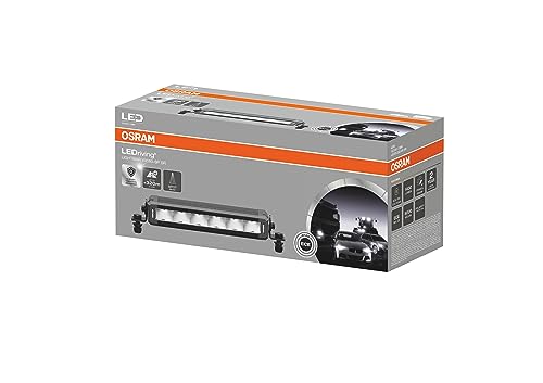OSRAM LEDriving® Lightbar VX180-SP SR, luz de condução LED para luz de estrada, luz pontual, 6000K, 1400lm, feixe de luz de até 320 m, 12 V/24 V, aprovação ECE