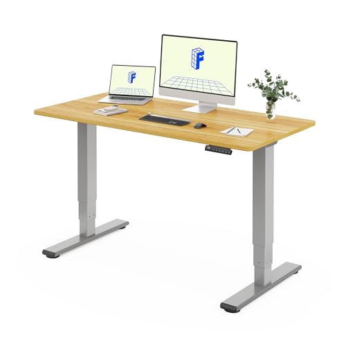 FLEXISPOT EC5 Lite Escritório Elevável Elétrico 180 × 80 cm, com 2 motores e 3 estágios mesa elevável em altura com 4 funções de memória Standing Desk, 25 mm de espessura da mesa, 60 - 125 cm