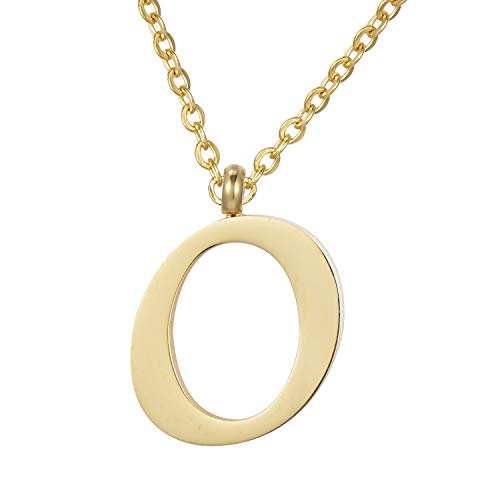 Morella fio de ouro e aço inoxidável com pendente de letra