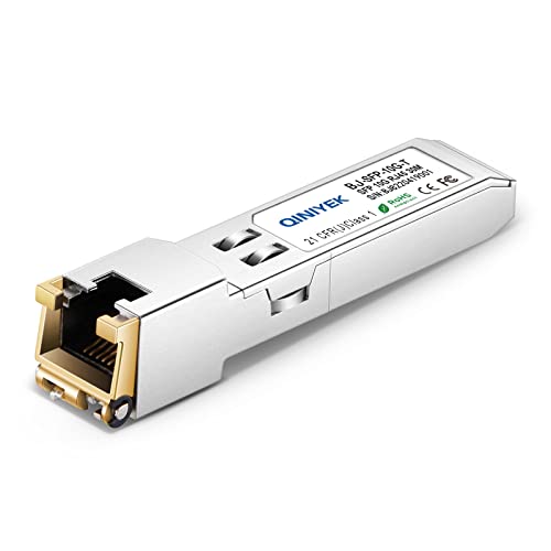 QINIYEK Transceptor 10 GBase-T SFP+, transceptor de cobre 10G SFP+ RJ45, compatível com Ubiquiti UF-RJ45-10G, Netgear AXM765, super micro, unifi, até 30 m