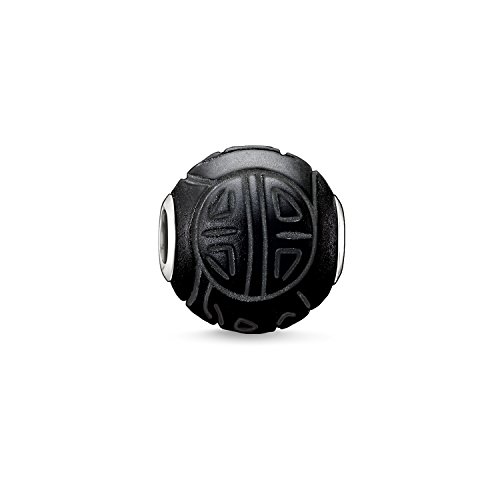 Thomas Sabo Herren Bead Shanghai Obsidian mattiert Scharma Beads 925 Sterling Silber K0055-023-11