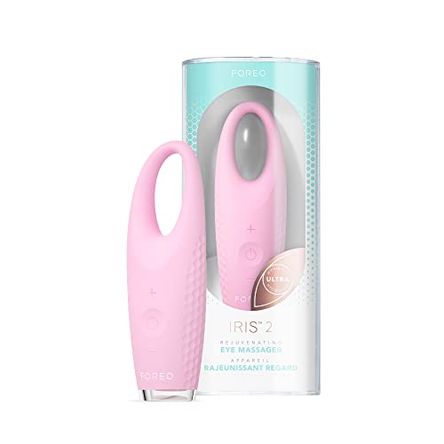 FOREO IRIS 2 Massajador de olhos rejuvenescedor I Para inchaço e olheiras I corretor de olheiras I dispositivo de drenagem linfática I silicone ultra-higiénico I garantia de 2 anos I Pearl Pink