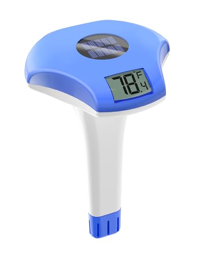 Baldr Termómetro solar piscina flutuante com ecrã digital de fácil leitura, resistente à água IPX8, à prova de água para piscinas, banheiras de gelo e jacuzzis