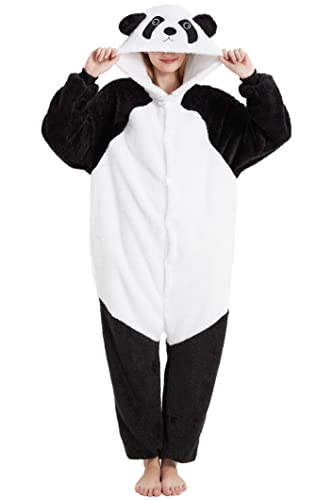 LATH.PIN Pijama unissexo para adulto com design de panda, fantasia de animal para cosplay, Halloween e Carnaval, para inverno