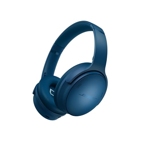 Bose QuietComfort Headphones, auriculares sem fios com cancelamento de ruído, auriculares de cabeça com Bluetooth, microfone e cabo com autonomia de 24 horas, azul crepúsculo - edição limitada