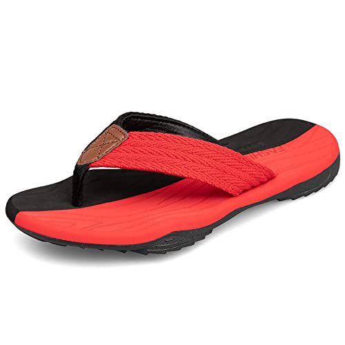 MGGMOKAY Chinelos homem Flip Flops com suporte para arco sandálias de praia antiderrapantes