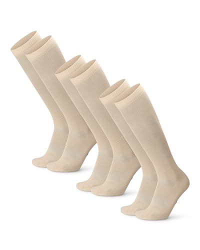 DANISH ENDURANCE Meias de compressão de algodão orgânico, mulher e homem, desporto, recuperação, 1 ou 3 pacotes