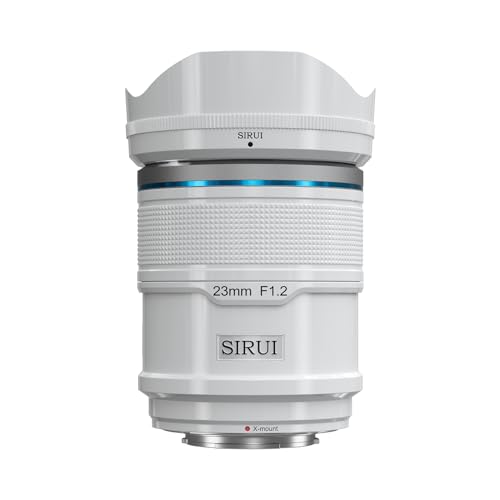 SIRUI Sniper 23 mm lente de foco automática, F1.2 alvo grande angular APS-C, X Mount lente para X-H2s, X-T5, X-M5, X-S20 (X Mount, branco)