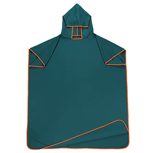 Kinsinder Poncho toalha para adultos com capuz, poncho de microfibra portátil, poncho de praia para homem e mulher secagem rápida e leve, para surf, natação