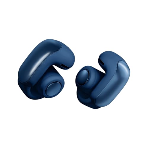Bose Ultra Open Earbuds, auriculares sem fios com botão de alta gama e fidelidade, auriculares Bluetooth intraurais para corrida, design de moda aberta, até 48 horas de autonomia, azul lunar